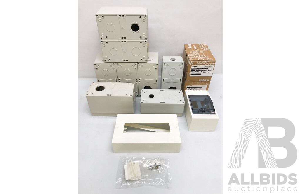 Clipsal and Hager Weatherproof Enclosures - Lot of 12