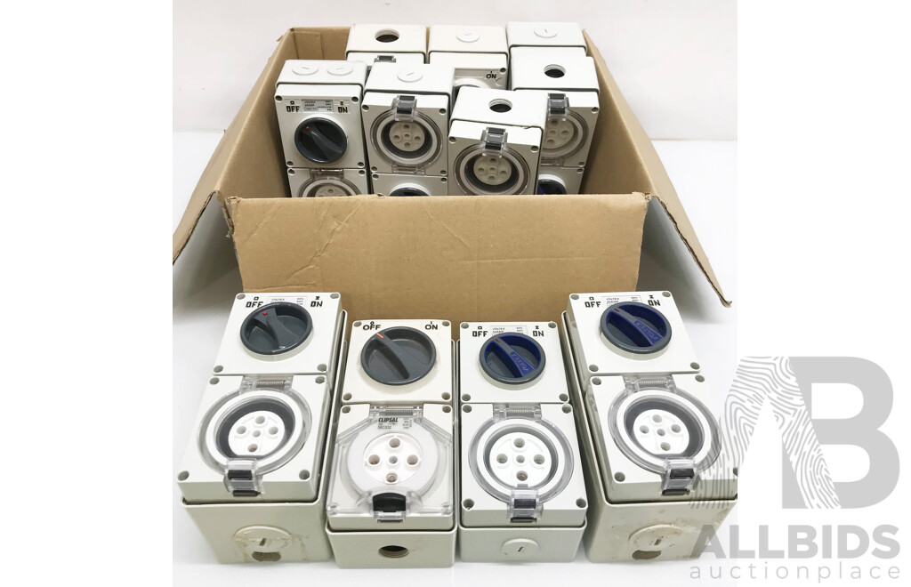 Voltex and Clipsal Switched Socket Outlets - Lot of 11