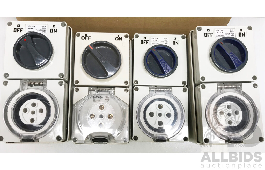 Voltex and Clipsal Switched Socket Outlets - Lot of 11