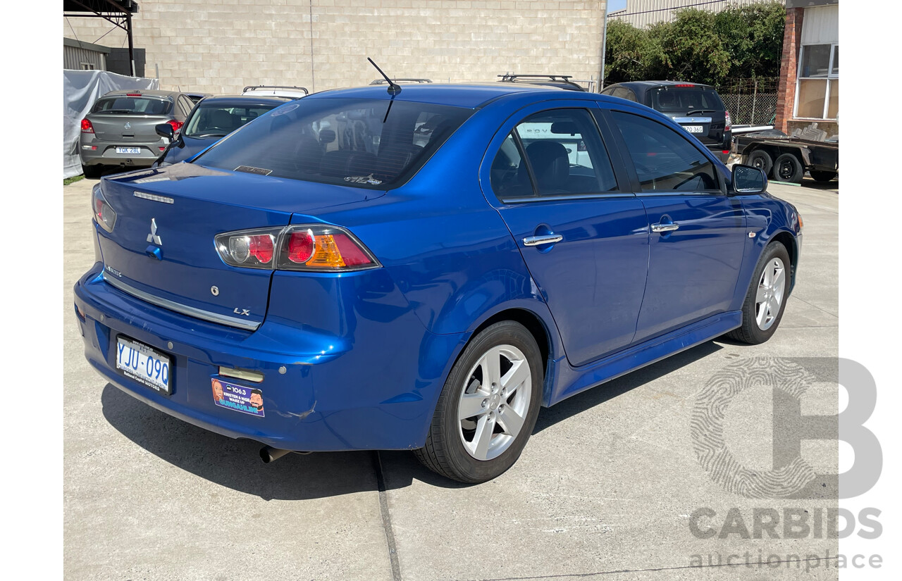 12/2013 Mitsubishi Lancer LX CJ MY13 4d Sedan Blue 2.0L