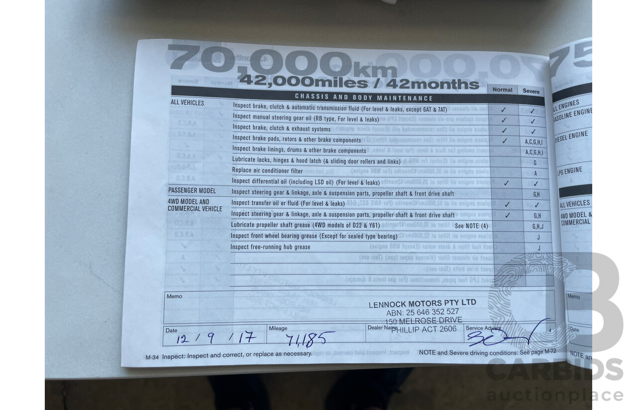 9/2012 Nissan X-Trail ST (4x4) T31 SERIES 5 4d Wagon White 2.5L