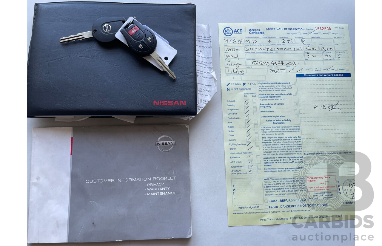 9/2012 Nissan X-Trail ST (4x4) T31 SERIES 5 4d Wagon White 2.5L