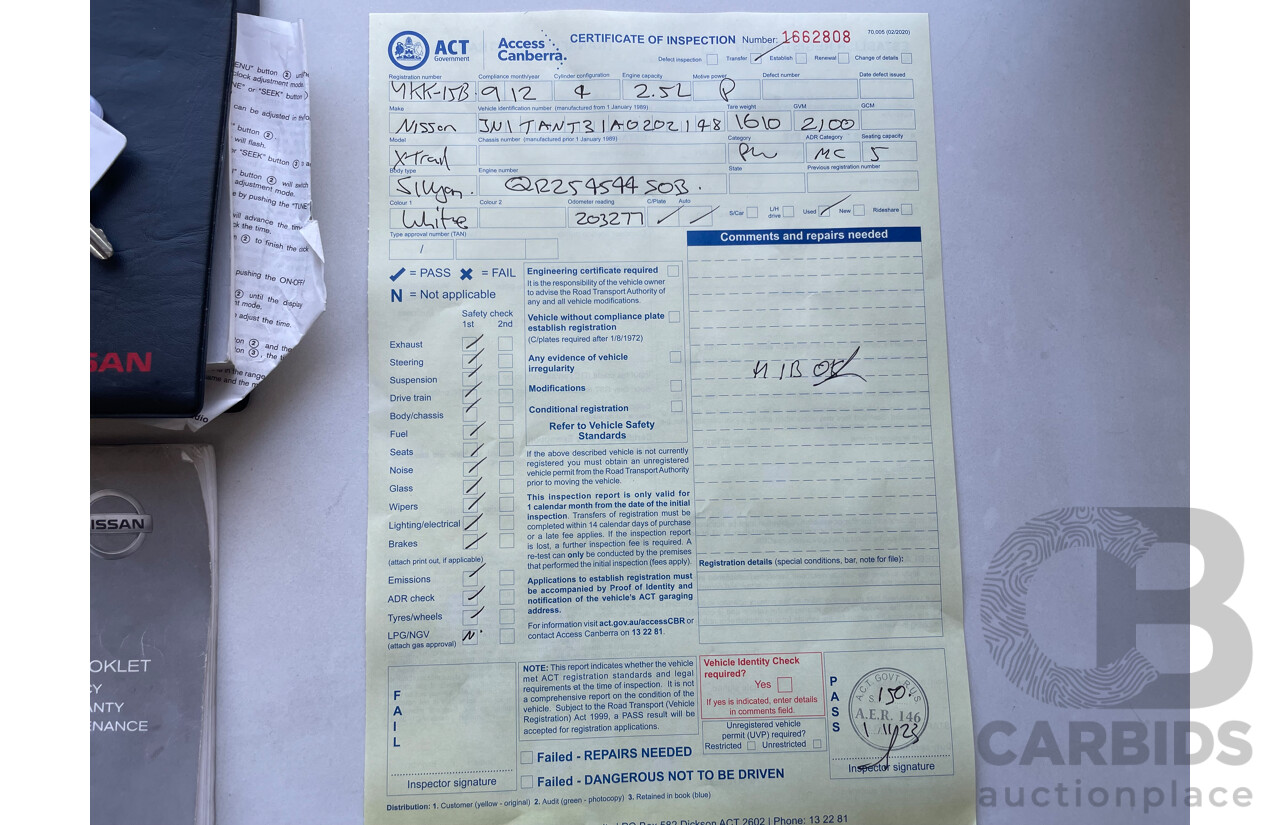 9/2012 Nissan X-Trail ST (4x4) T31 SERIES 5 4d Wagon White 2.5L