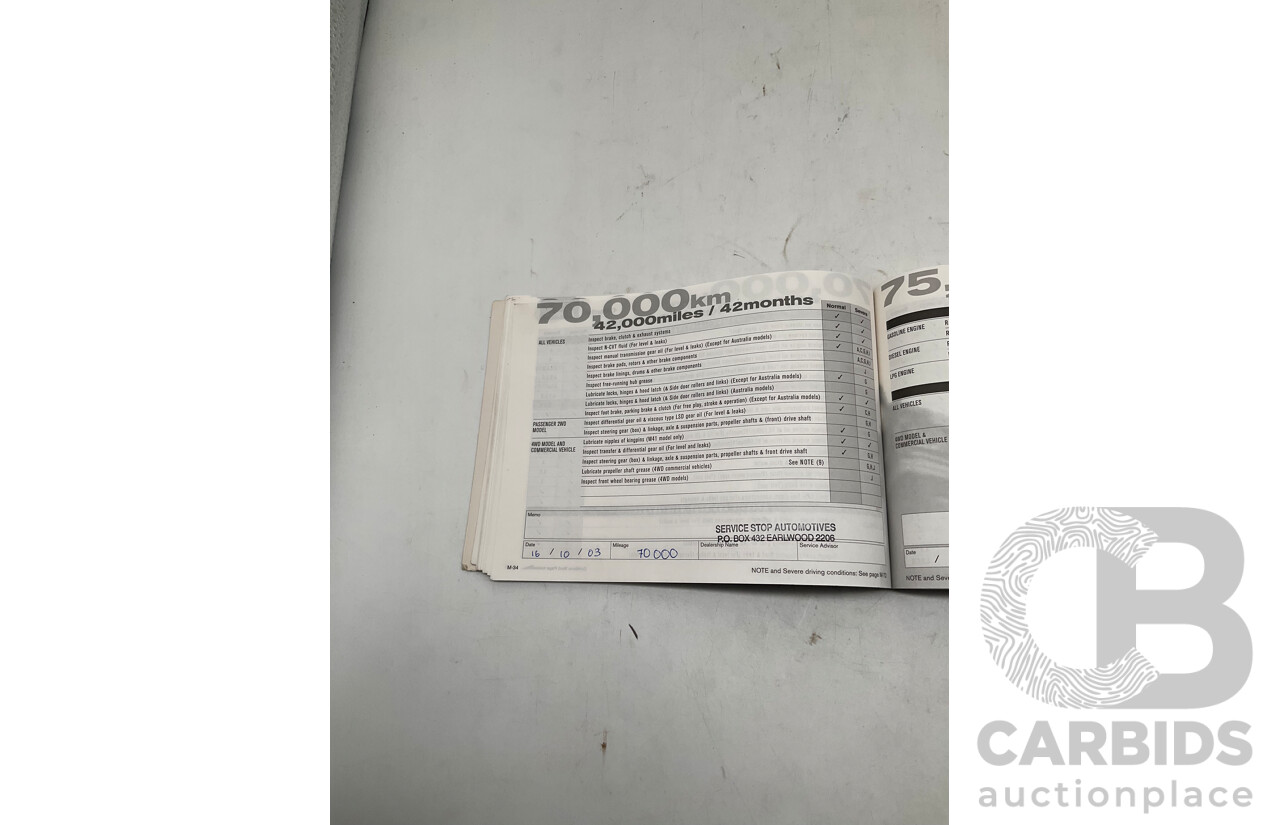 1/2001 Nissan Patrol ST (4x4) GU III 4d Wagon White Turbo Diesel 3.0L - 7 Seater