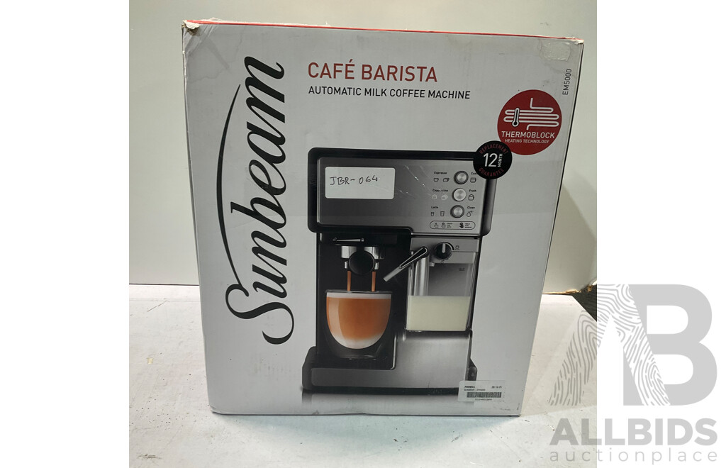 Sunbeam EM5000 Cafe Barista Coffee Machine - ORP $269.00
