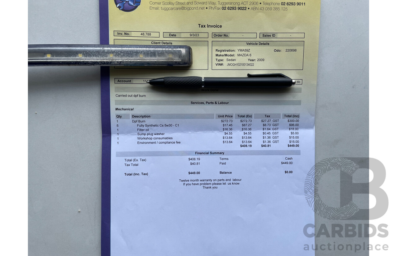 9/2009 Mazda Mazda6 Diesel GH MY09 4d Wagon White 2.2L