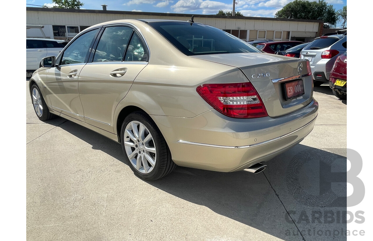 9/2011 Mercedes-Benz C250 CDI Elegance BE W204 MY11 4d Sedan Beige 2.1L