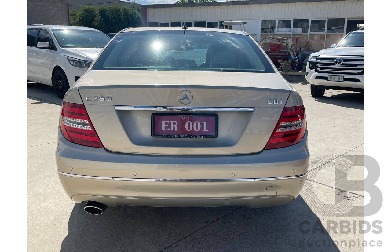 9/2011 Mercedes-Benz C250 CDI Elegance BE W204 MY11 4d Sedan Beige 2.1L