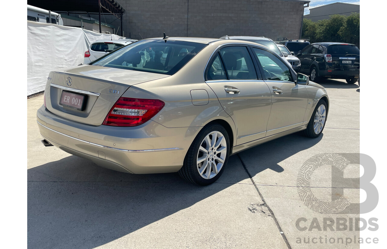 9/2011 Mercedes-Benz C250 CDI Elegance BE W204 MY11 4d Sedan Beige 2.1L