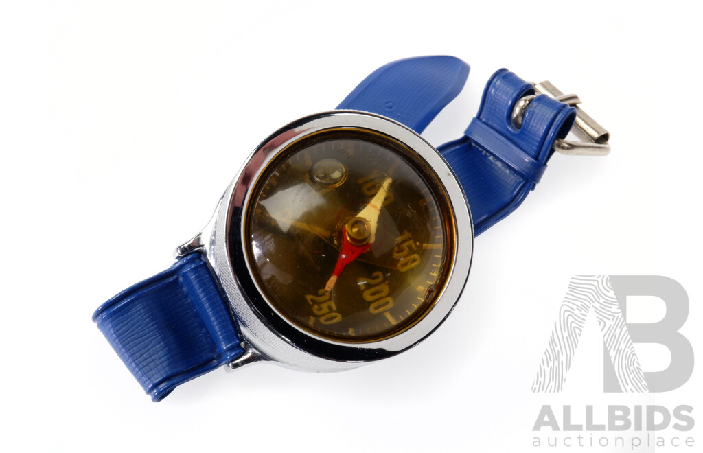 Vintage Scuba Divers Wrist Depth Gauge and Compass