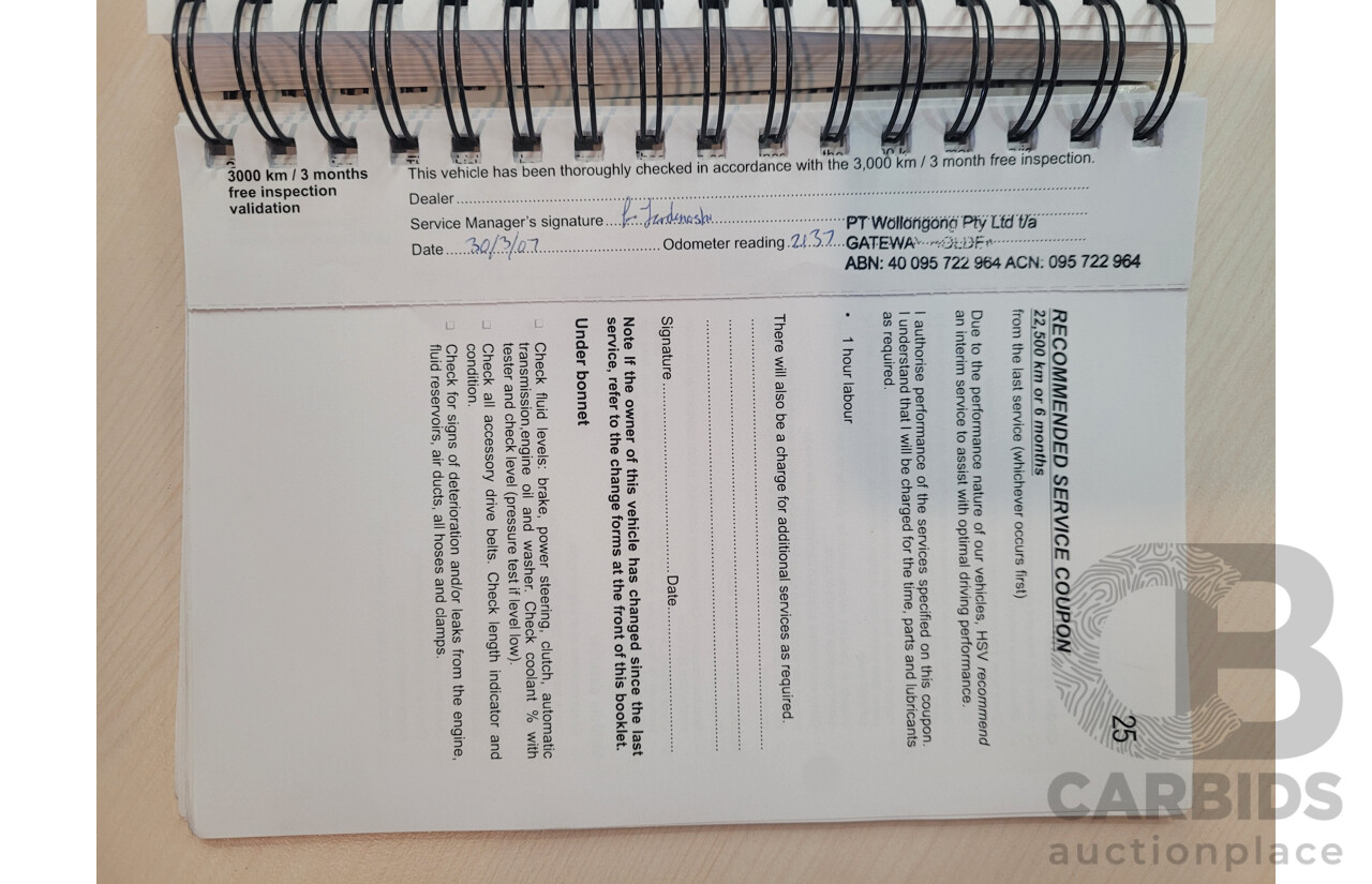 10/2006 Holden HSV Clubsport R8 E SERIES 4d Sedan Silver V8 6.0L