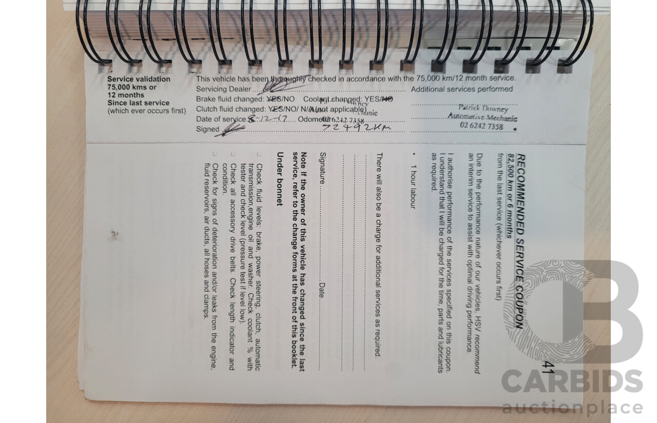 10/2006 Holden HSV Clubsport R8 E SERIES 4d Sedan Silver V8 6.0L