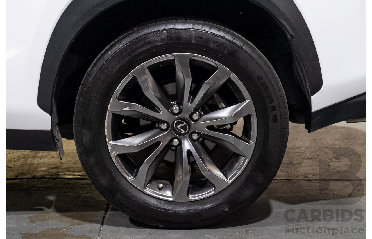 1/2016 Lexus NX200t F Sport (AWD) AGZ15R 4d Wagon White Turbo 2.0L