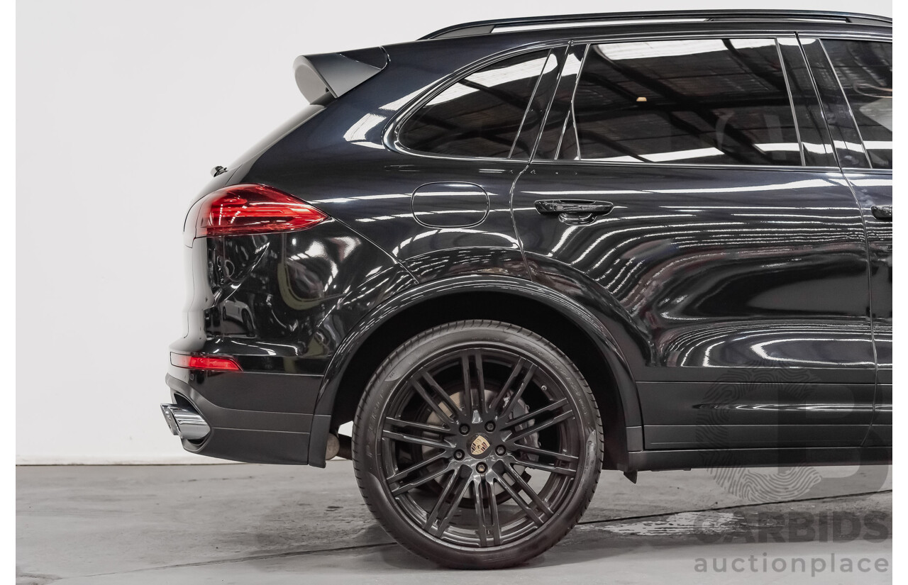 8/2016 Porsche Cayenne Diesel Platinum Edition Series 2 (AWD) 4d Wagon Metallic Black Turbo Diesel V6 3.0L