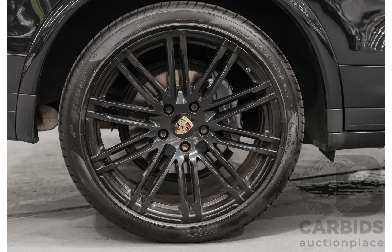 8/2016 Porsche Cayenne Diesel Platinum Edition Series 2 (AWD) 4d Wagon Metallic Black Turbo Diesel V6 3.0L