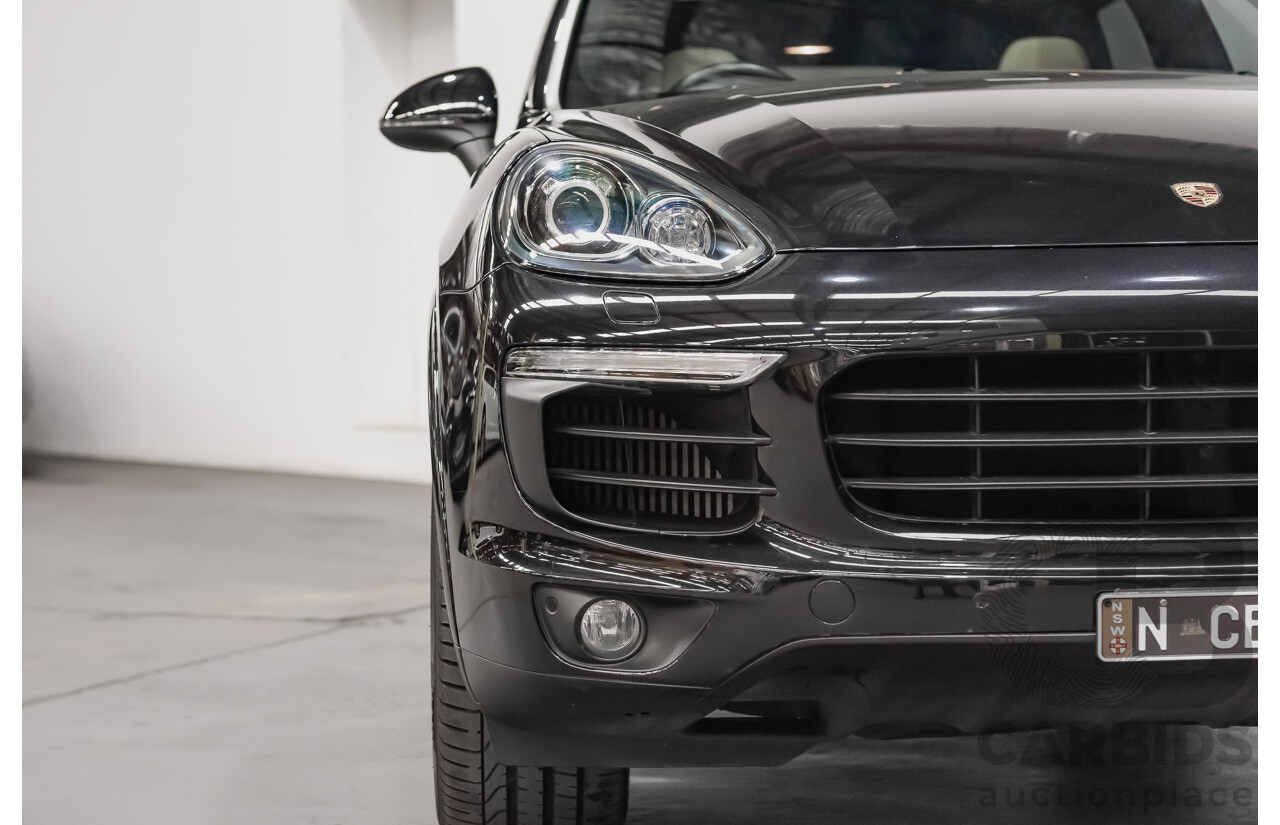 8/2016 Porsche Cayenne Diesel Platinum Edition Series 2 (AWD) 4d Wagon Metallic Black Turbo Diesel V6 3.0L