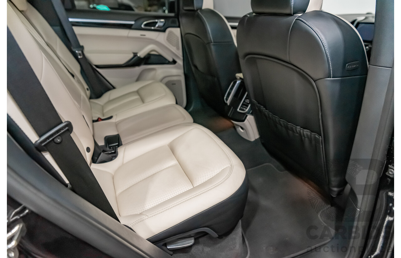 8/2016 Porsche Cayenne Diesel Platinum Edition Series 2 (AWD) 4d Wagon Metallic Black Turbo Diesel V6 3.0L