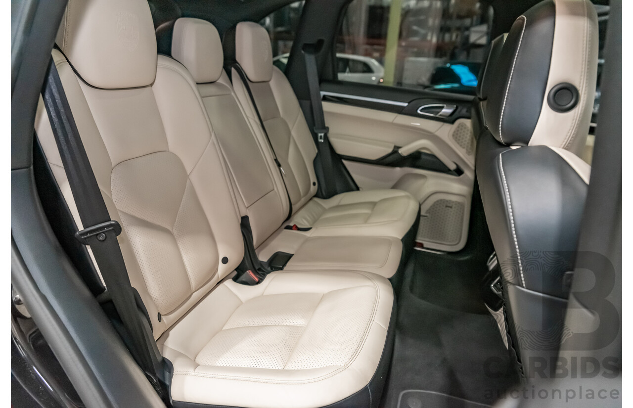 8/2016 Porsche Cayenne Diesel Platinum Edition Series 2 (AWD) 4d Wagon Metallic Black Turbo Diesel V6 3.0L