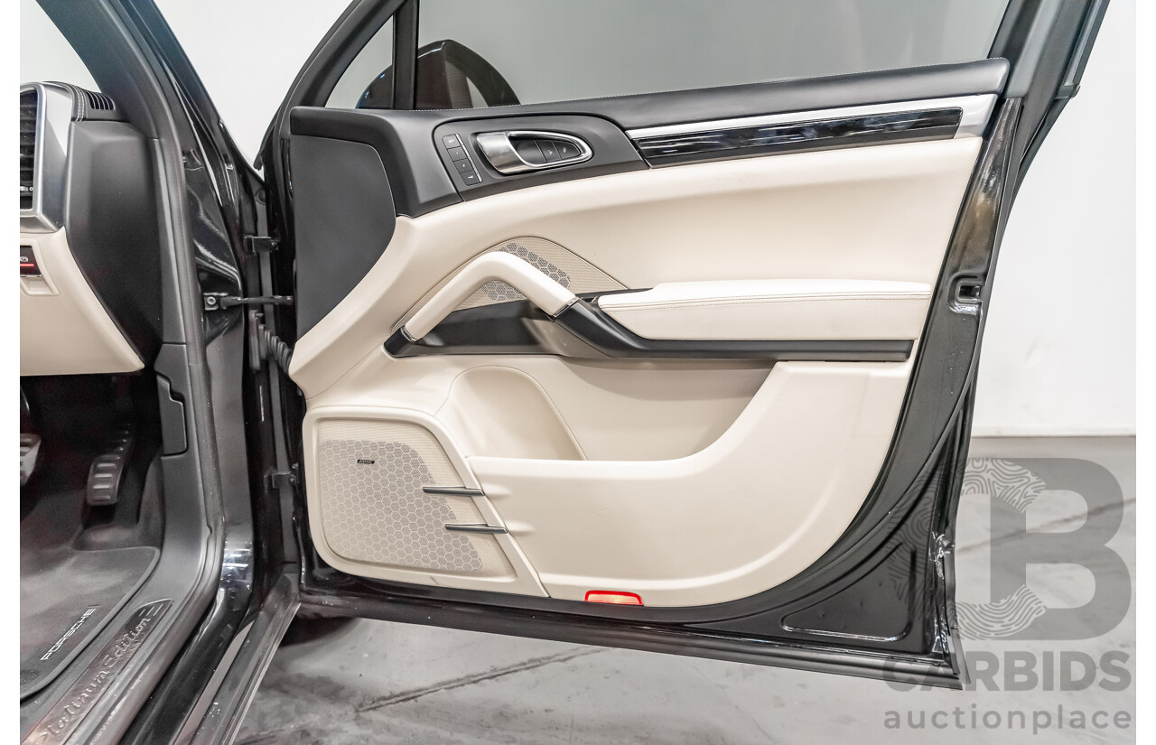 8/2016 Porsche Cayenne Diesel Platinum Edition Series 2 (AWD) 4d Wagon Metallic Black Turbo Diesel V6 3.0L