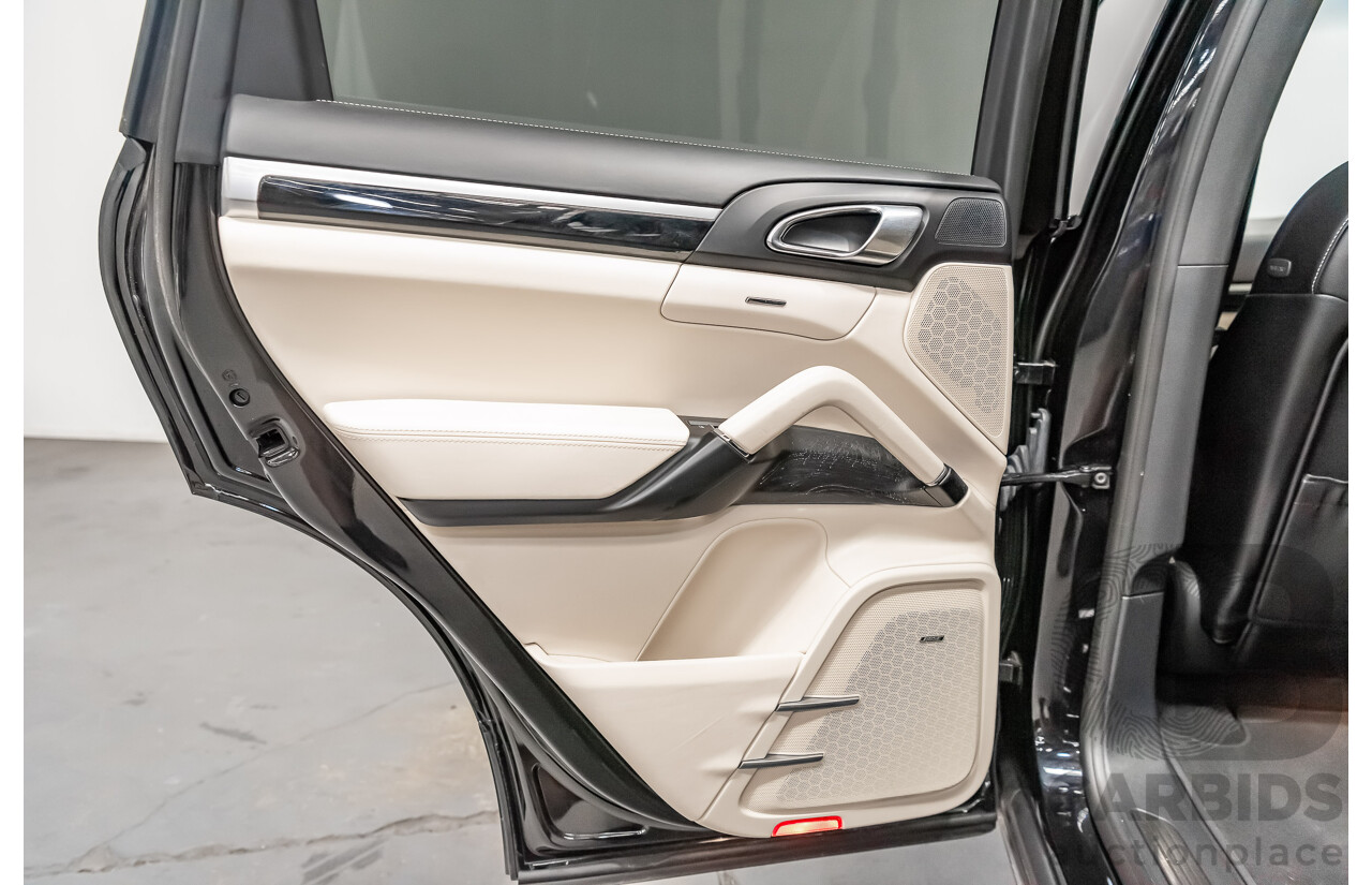 8/2016 Porsche Cayenne Diesel Platinum Edition Series 2 (AWD) 4d Wagon Metallic Black Turbo Diesel V6 3.0L