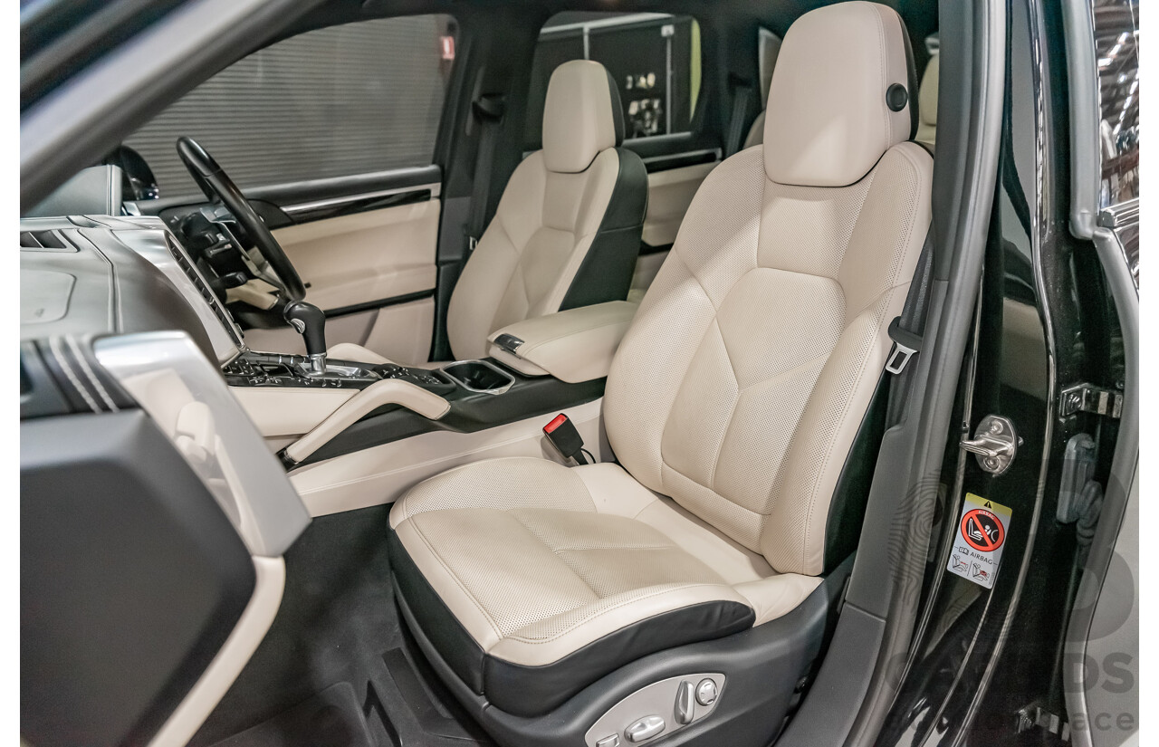 8/2016 Porsche Cayenne Diesel Platinum Edition Series 2 (AWD) 4d Wagon Metallic Black Turbo Diesel V6 3.0L