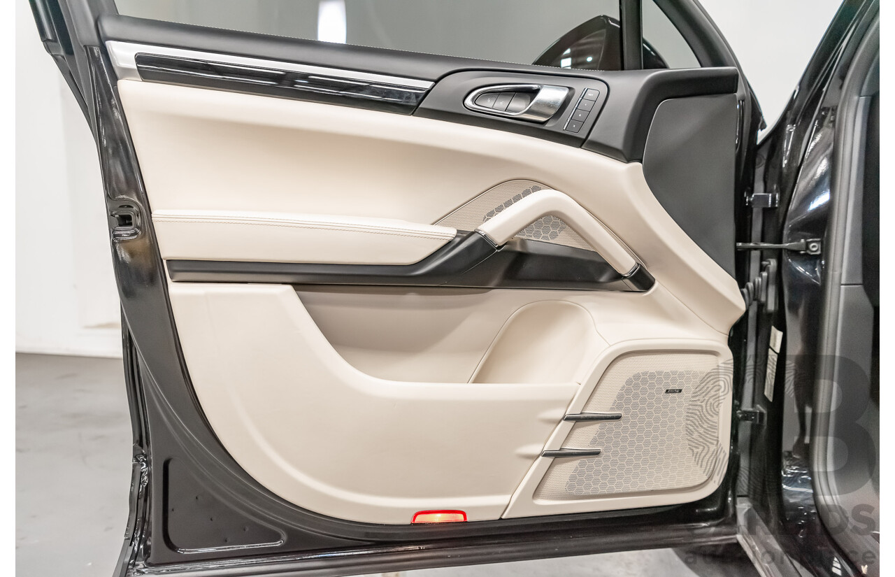 8/2016 Porsche Cayenne Diesel Platinum Edition Series 2 (AWD) 4d Wagon Metallic Black Turbo Diesel V6 3.0L