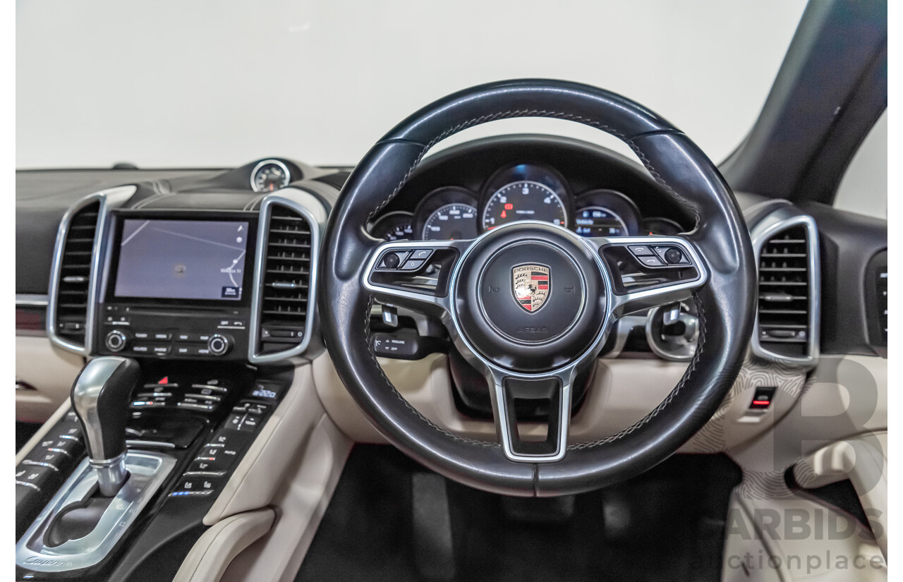 8/2016 Porsche Cayenne Diesel Platinum Edition Series 2 (AWD) 4d Wagon Metallic Black Turbo Diesel V6 3.0L