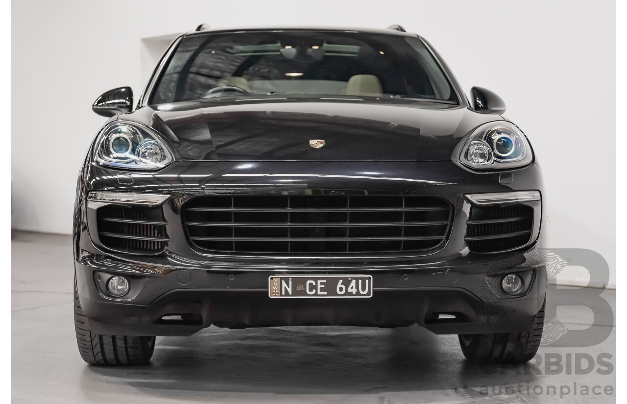 8/2016 Porsche Cayenne Diesel Platinum Edition Series 2 (AWD) 4d Wagon Metallic Black Turbo Diesel V6 3.0L
