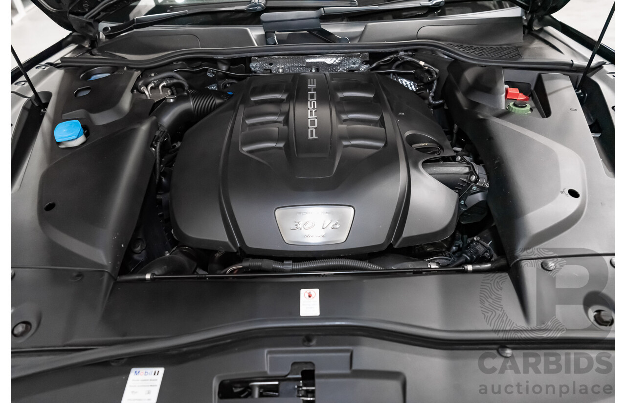 8/2016 Porsche Cayenne Diesel Platinum Edition Series 2 (AWD) 4d Wagon Metallic Black Turbo Diesel V6 3.0L