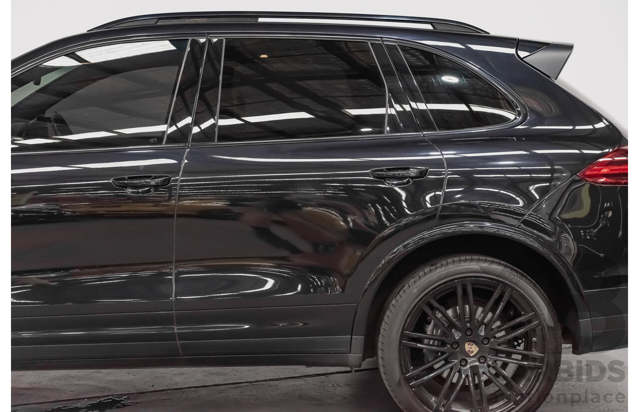 8/2016 Porsche Cayenne Diesel Platinum Edition Series 2 (AWD) 4d Wagon Metallic Black Turbo Diesel V6 3.0L