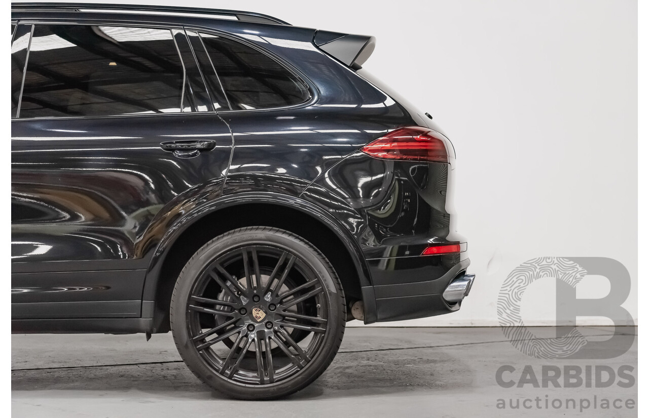 8/2016 Porsche Cayenne Diesel Platinum Edition Series 2 (AWD) 4d Wagon Metallic Black Turbo Diesel V6 3.0L