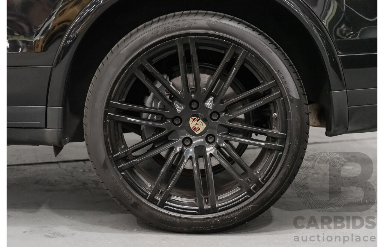 8/2016 Porsche Cayenne Diesel Platinum Edition Series 2 (AWD) 4d Wagon Metallic Black Turbo Diesel V6 3.0L