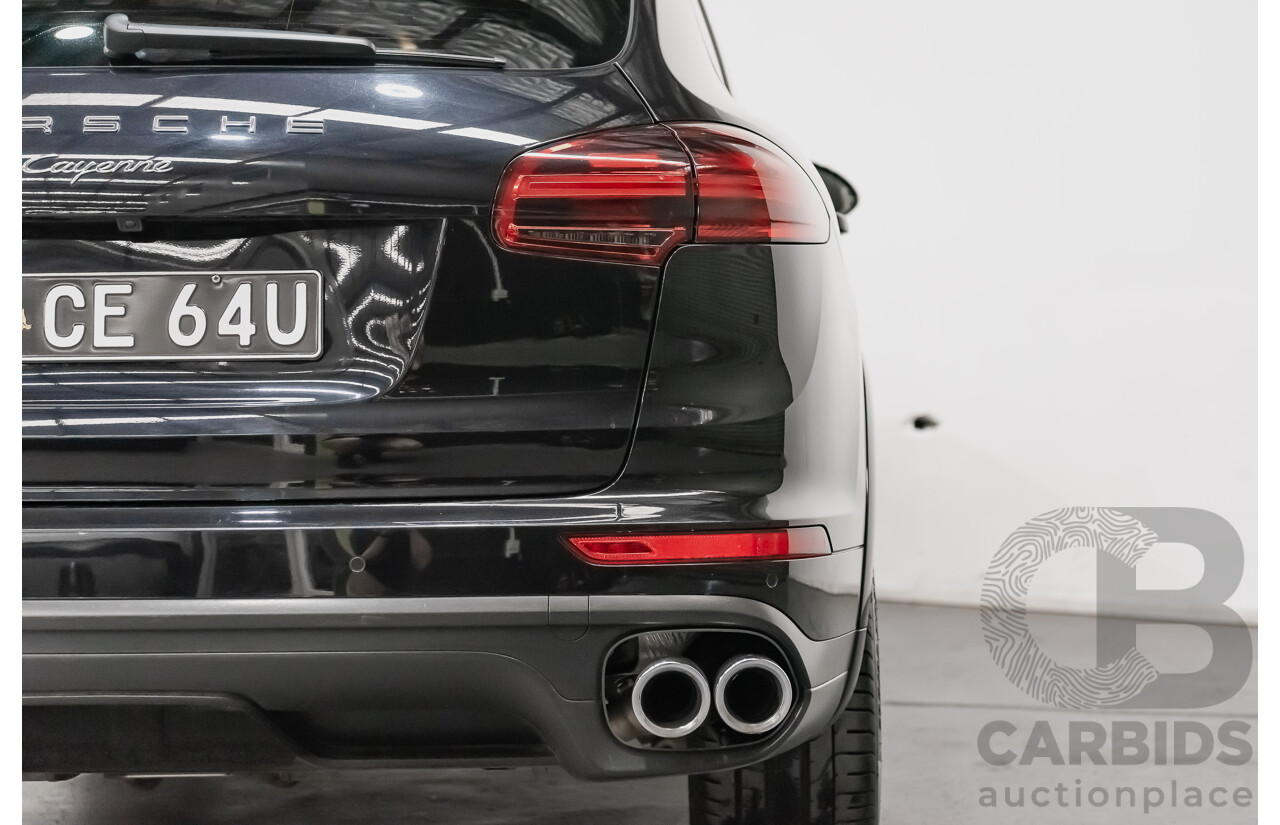 8/2016 Porsche Cayenne Diesel Platinum Edition Series 2 (AWD) 4d Wagon Metallic Black Turbo Diesel V6 3.0L