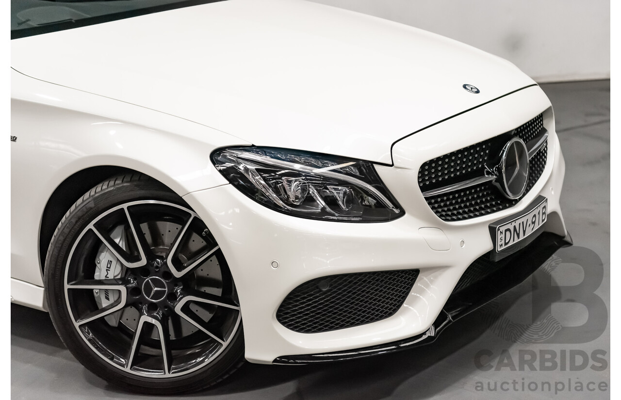 12/2016 Mercedes Benz C43 AMG 4Matic (AWD) 2d Convertible Polar White Twin Turbo V6 3.0L