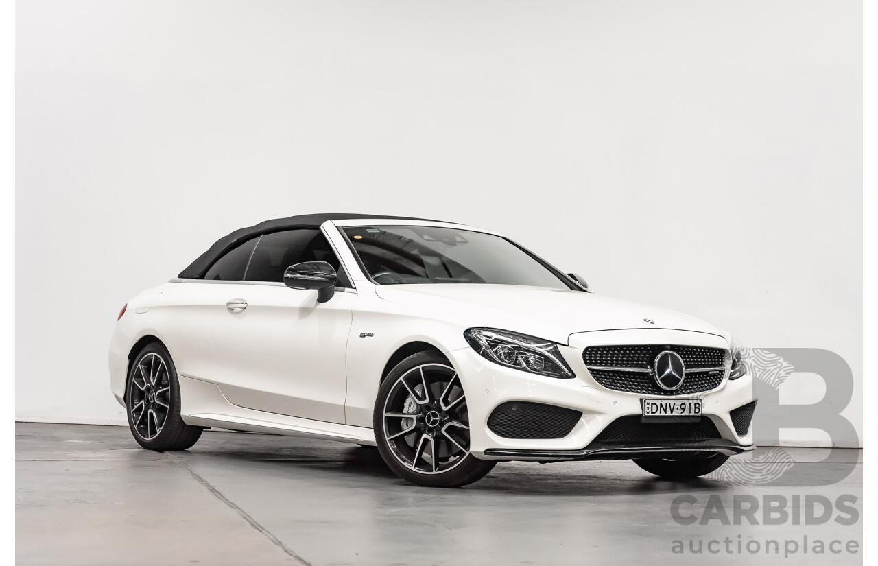 12/2016 Mercedes Benz C43 AMG 4Matic (AWD) 2d Convertible Polar White Twin Turbo V6 3.0L