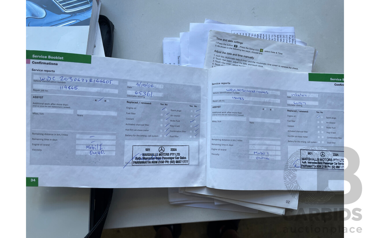 4/2004 Mercedes-Benz C200 Kompressor Elegance W203 4d Sedan Beige 1.8L