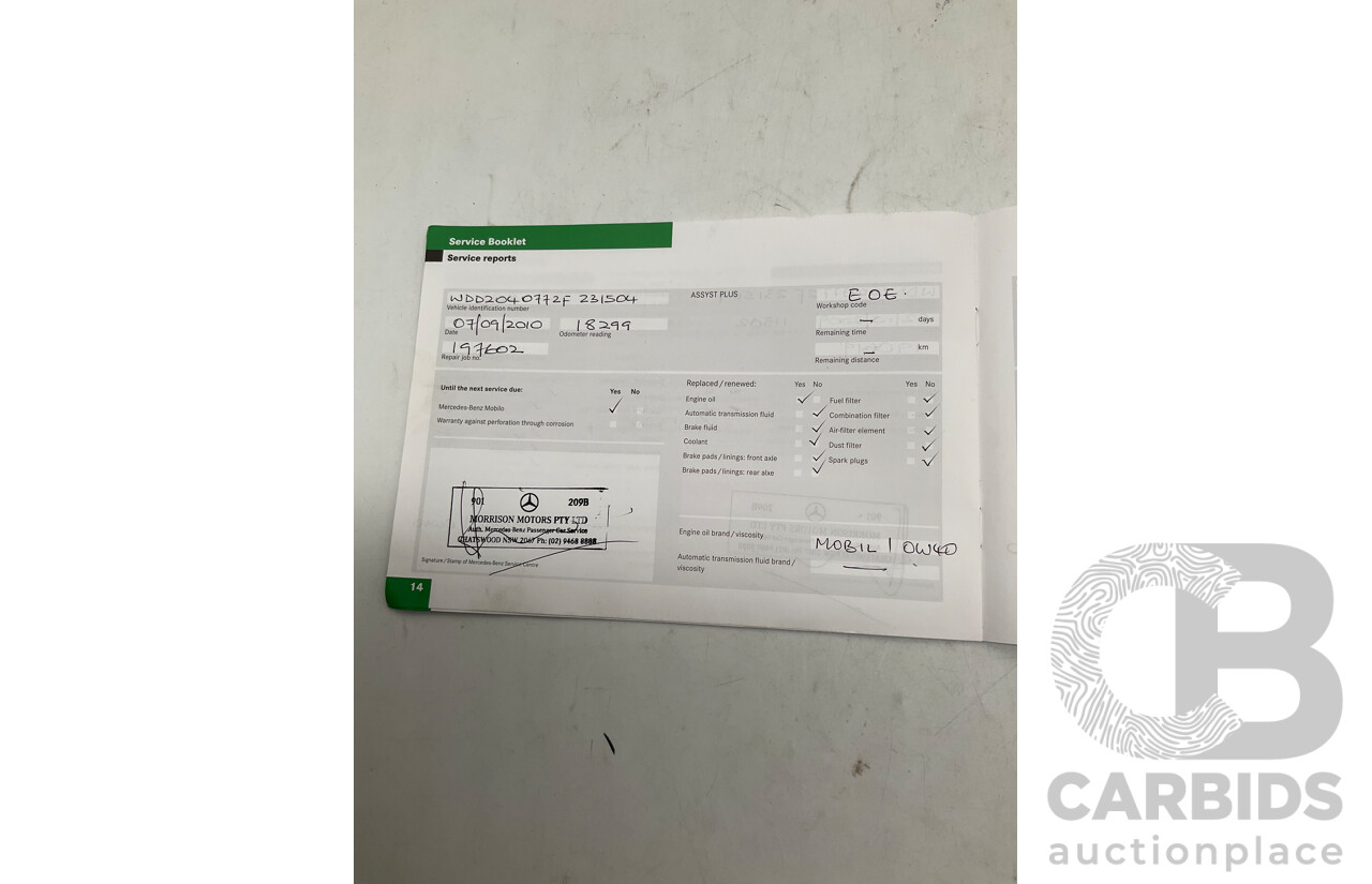 9/2008 Mercedes Benz C63 AMG W204 4d Sedan Palladium Silver Metallic V8 6.3L