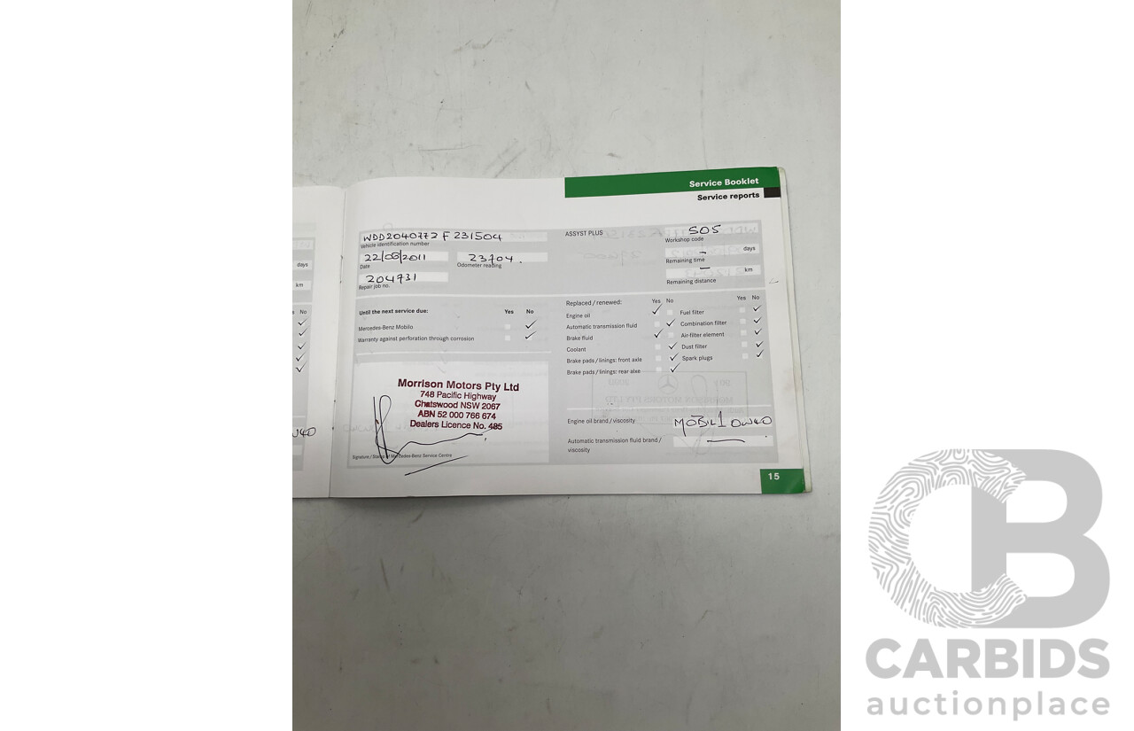 9/2008 Mercedes Benz C63 AMG W204 4d Sedan Palladium Silver Metallic V8 6.3L