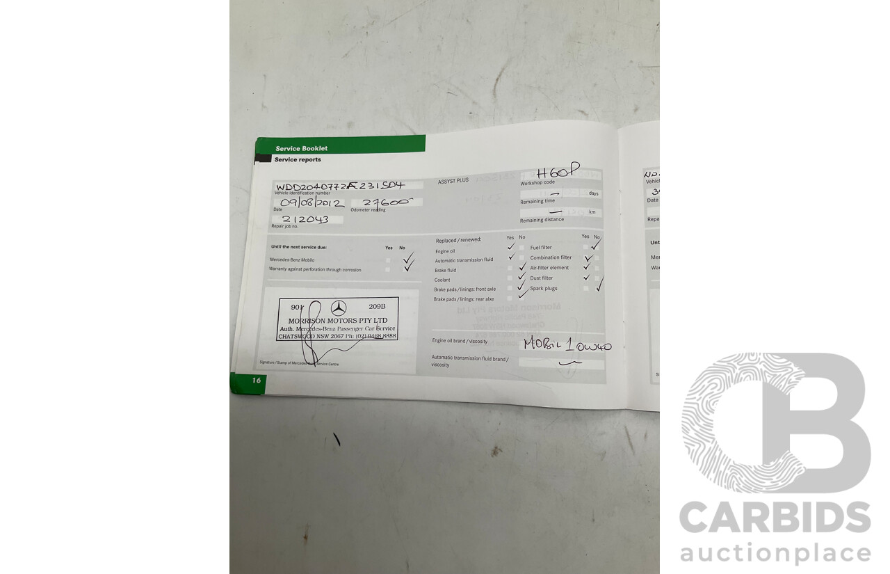 9/2008 Mercedes Benz C63 AMG W204 4d Sedan Palladium Silver Metallic V8 6.3L