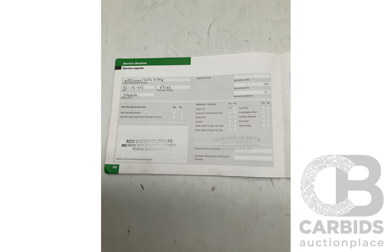 9/2008 Mercedes Benz C63 AMG W204 4d Sedan Palladium Silver Metallic V8 6.3L