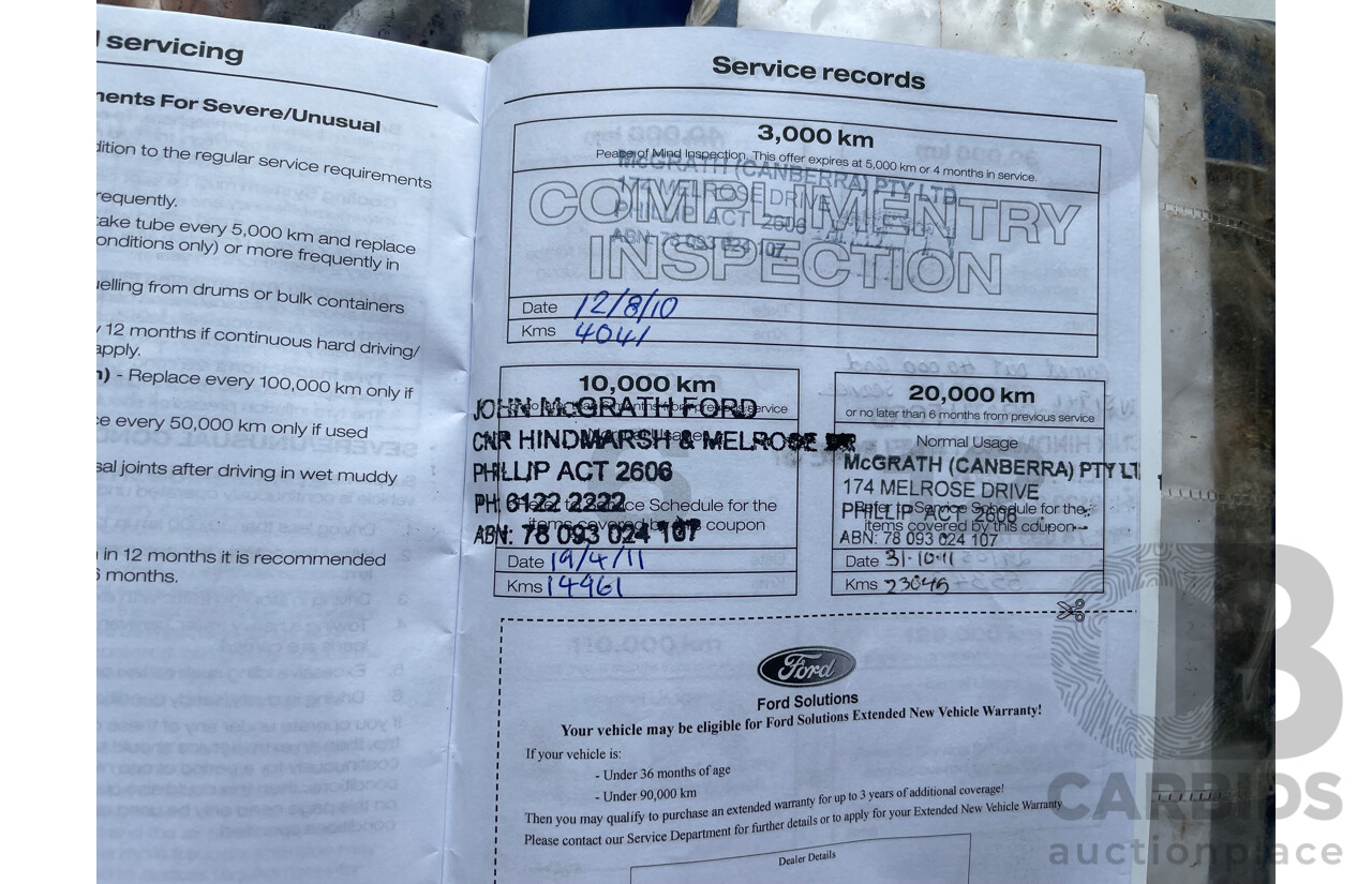 4/2010 Ford Ranger XLT (4x4) PK Dual Cab Utility Silver 3.0L