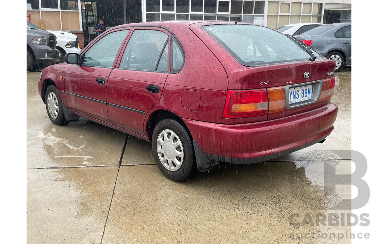 10/1996 Toyota Corolla CSi SECA AE101R 5d Liftback Maroon 1.6L