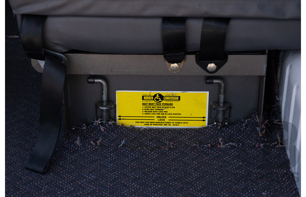 10/1997 Toyota Hiace Commuter RZH125 Bus White 2.4L - 11 Seater Bus