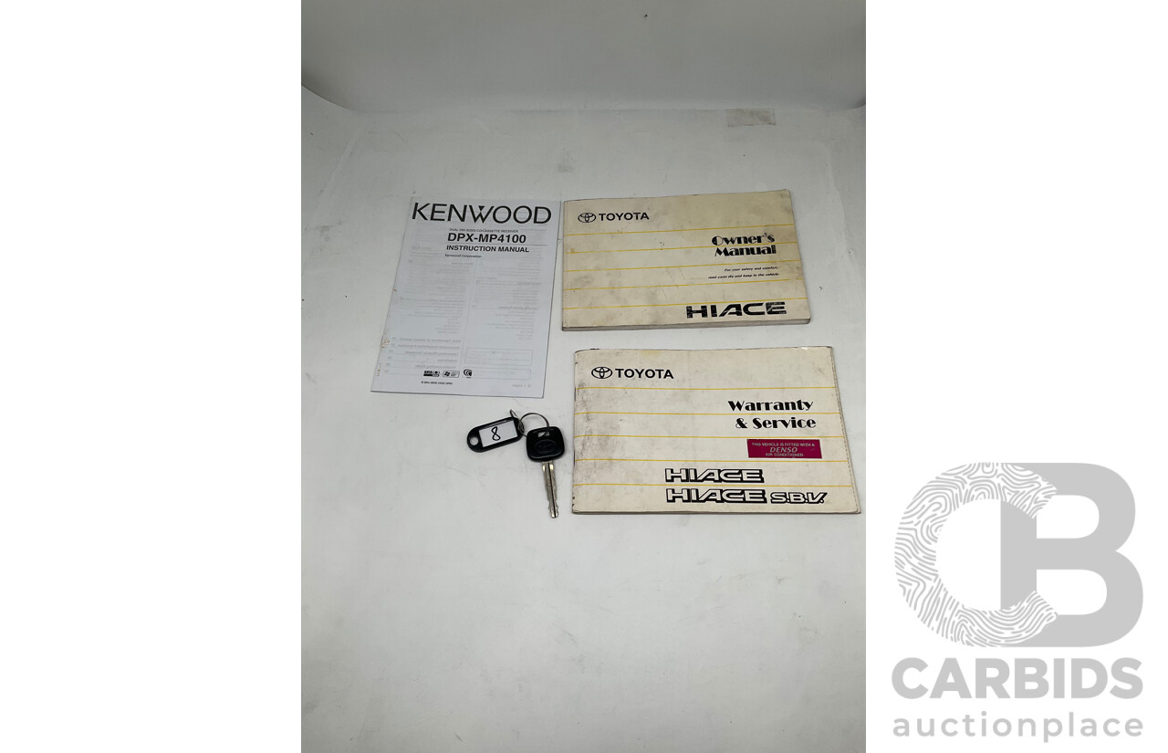 10/1997 Toyota Hiace Commuter RZH125 Bus White 2.4L - 11 Seater Bus