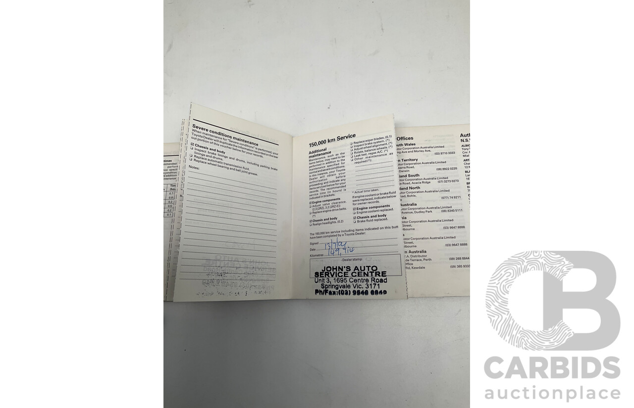 10/1997 Toyota Hiace Commuter RZH125 Bus White 2.4L - 11 Seater Bus