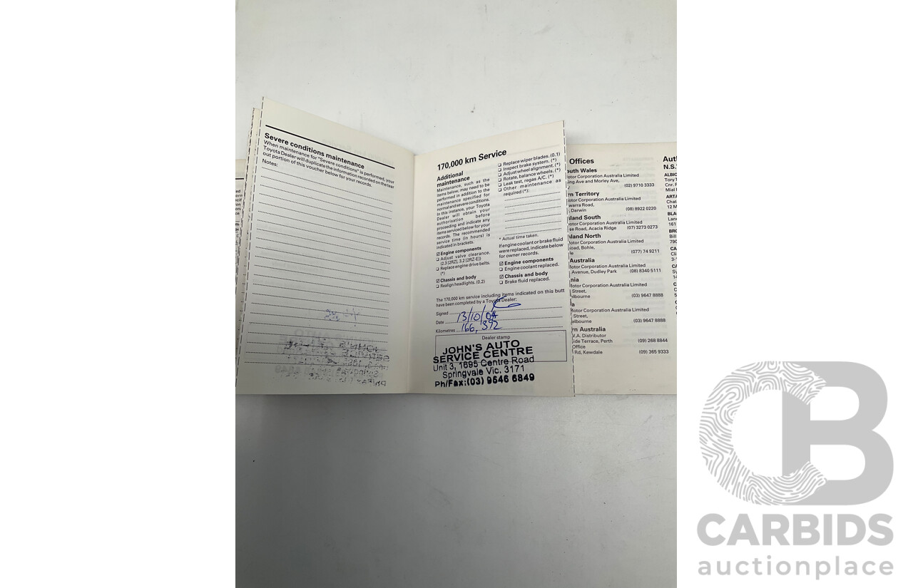 10/1997 Toyota Hiace Commuter RZH125 Bus White 2.4L - 11 Seater Bus