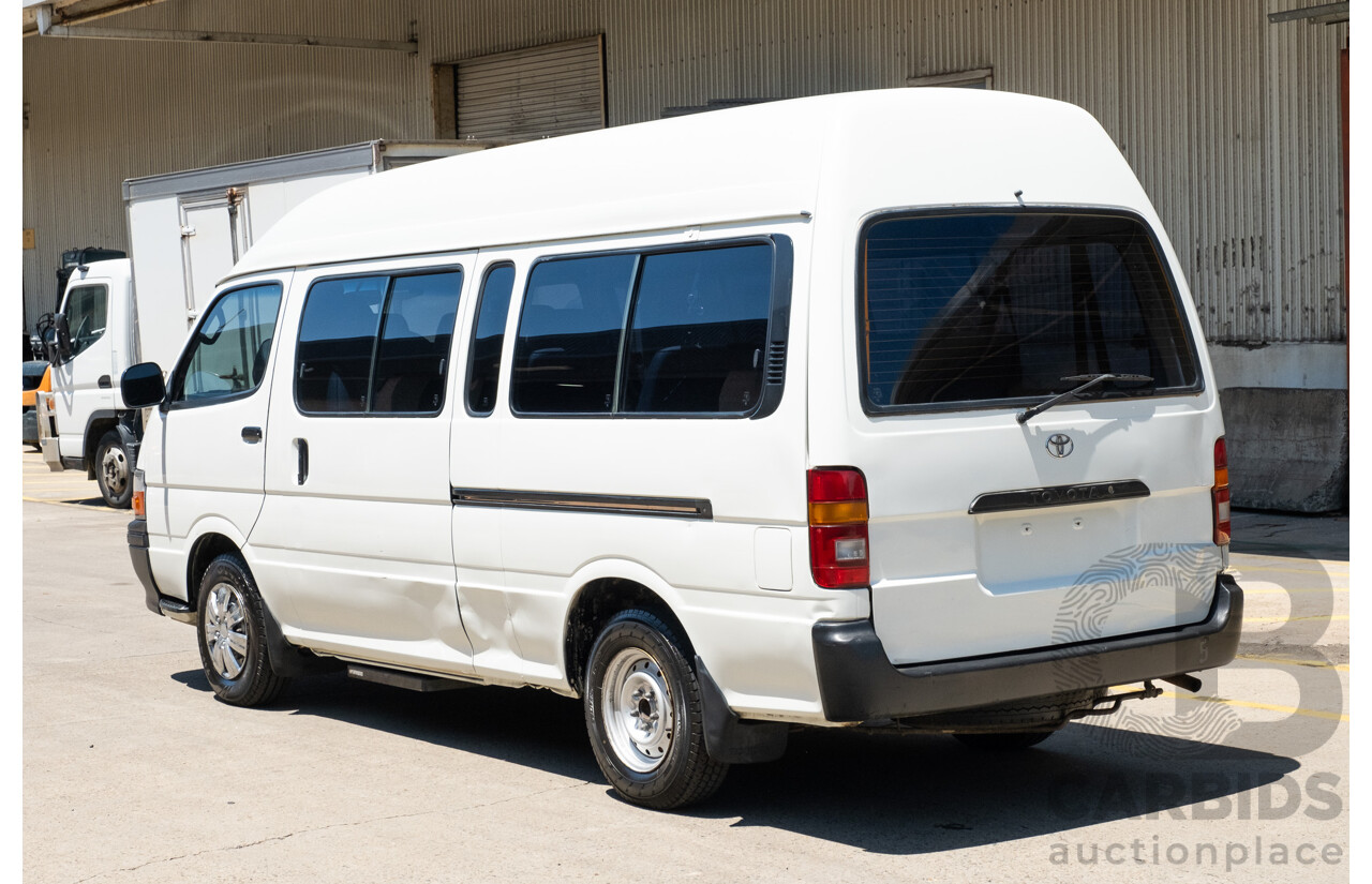 10/1997 Toyota Hiace Commuter RZH125 Bus White 2.4L - 11 Seater Bus