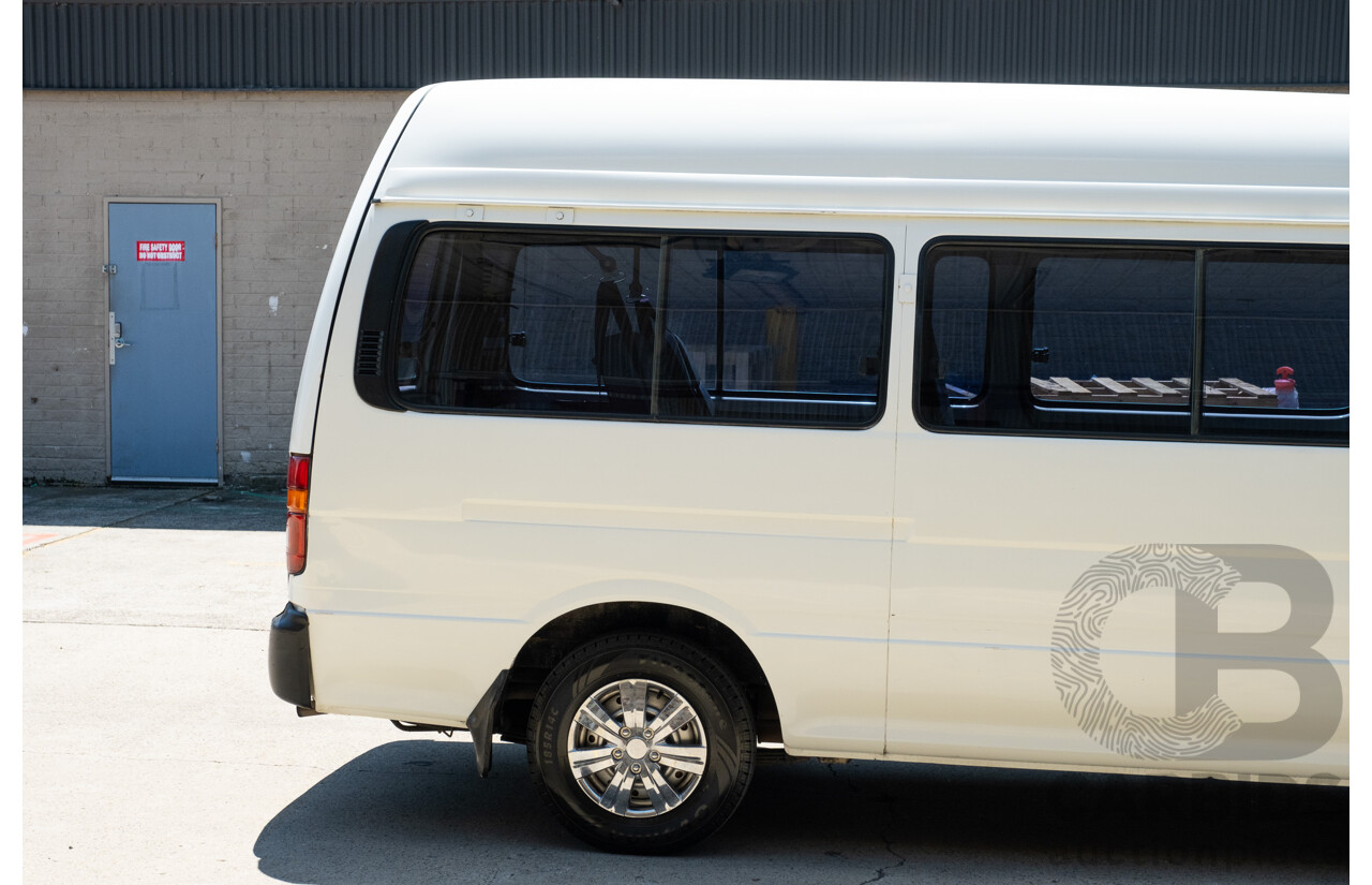 10/1997 Toyota Hiace Commuter RZH125 Bus White 2.4L - 11 Seater Bus