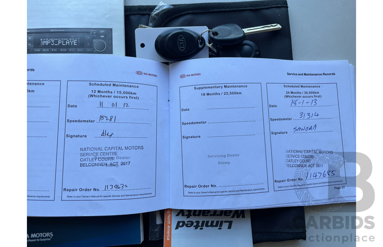 8/2010 Kia RIO Si JB MY10 5d Hatchback Blue 1.6L