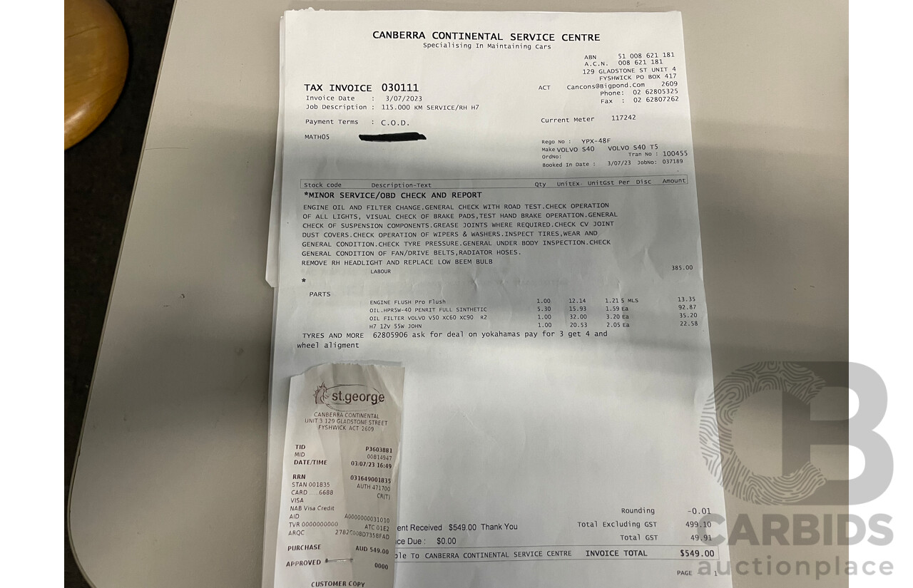 4/2011 Volvo S40 T5 S MY11 4d Sedan Grey 2.5L